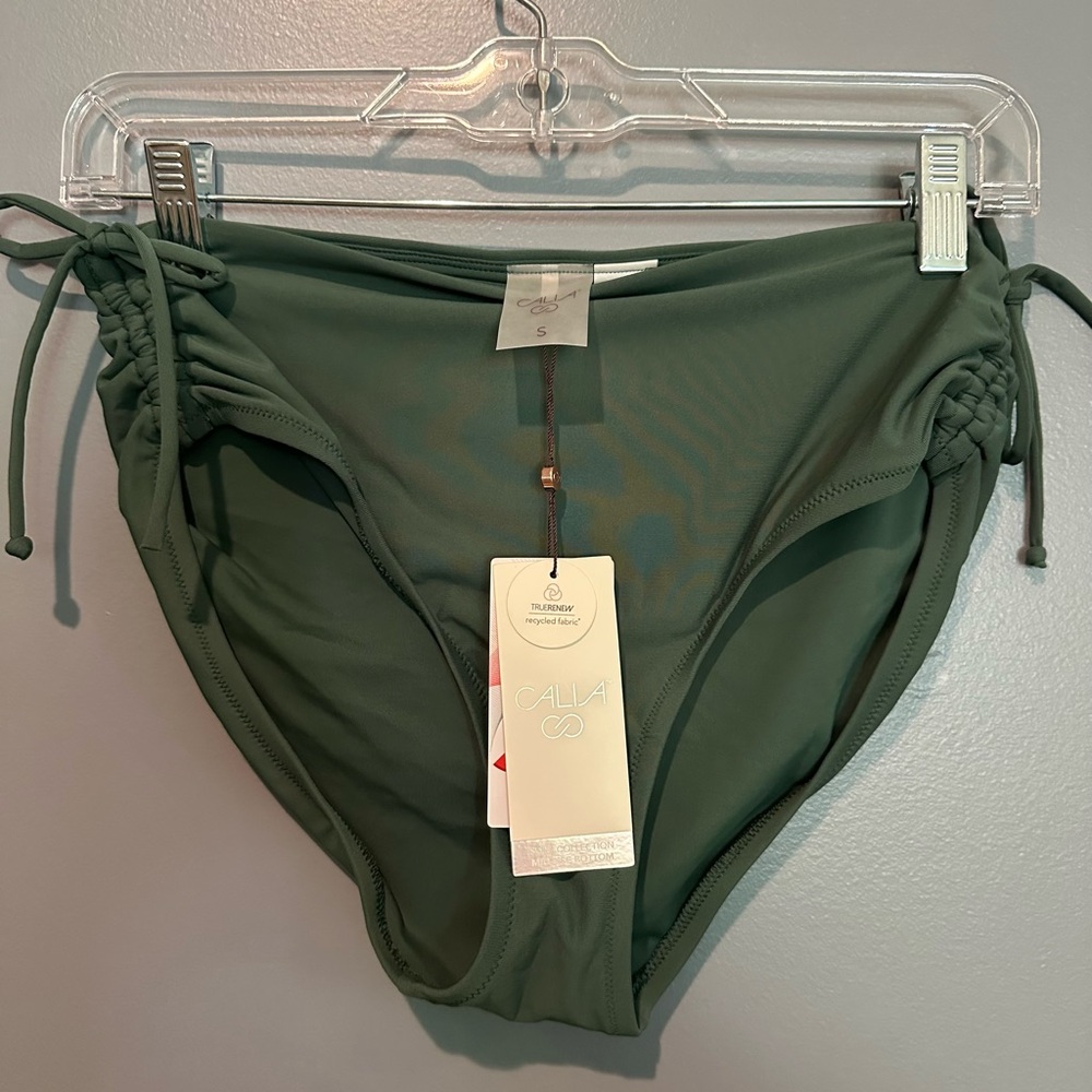 CALIA by Carrie Underwood - Brand New Ruched Side Cacti Bikini Bottom - Size S